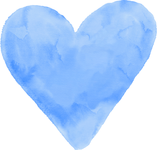 Watercolor Blue Heart